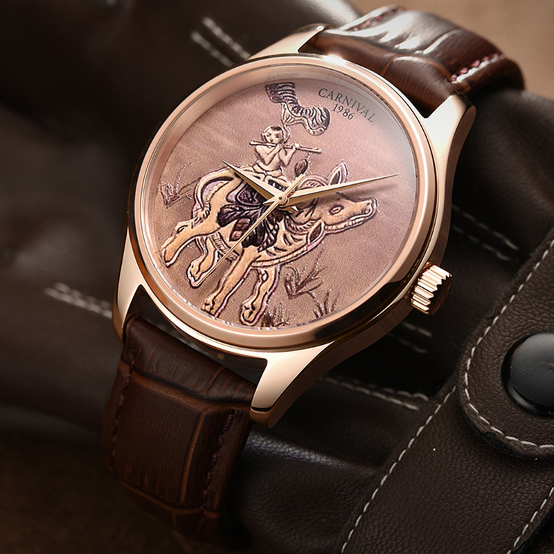 Luxury Watch On Sale - CARNAVAL Merk Mode Zodiac ox Rose