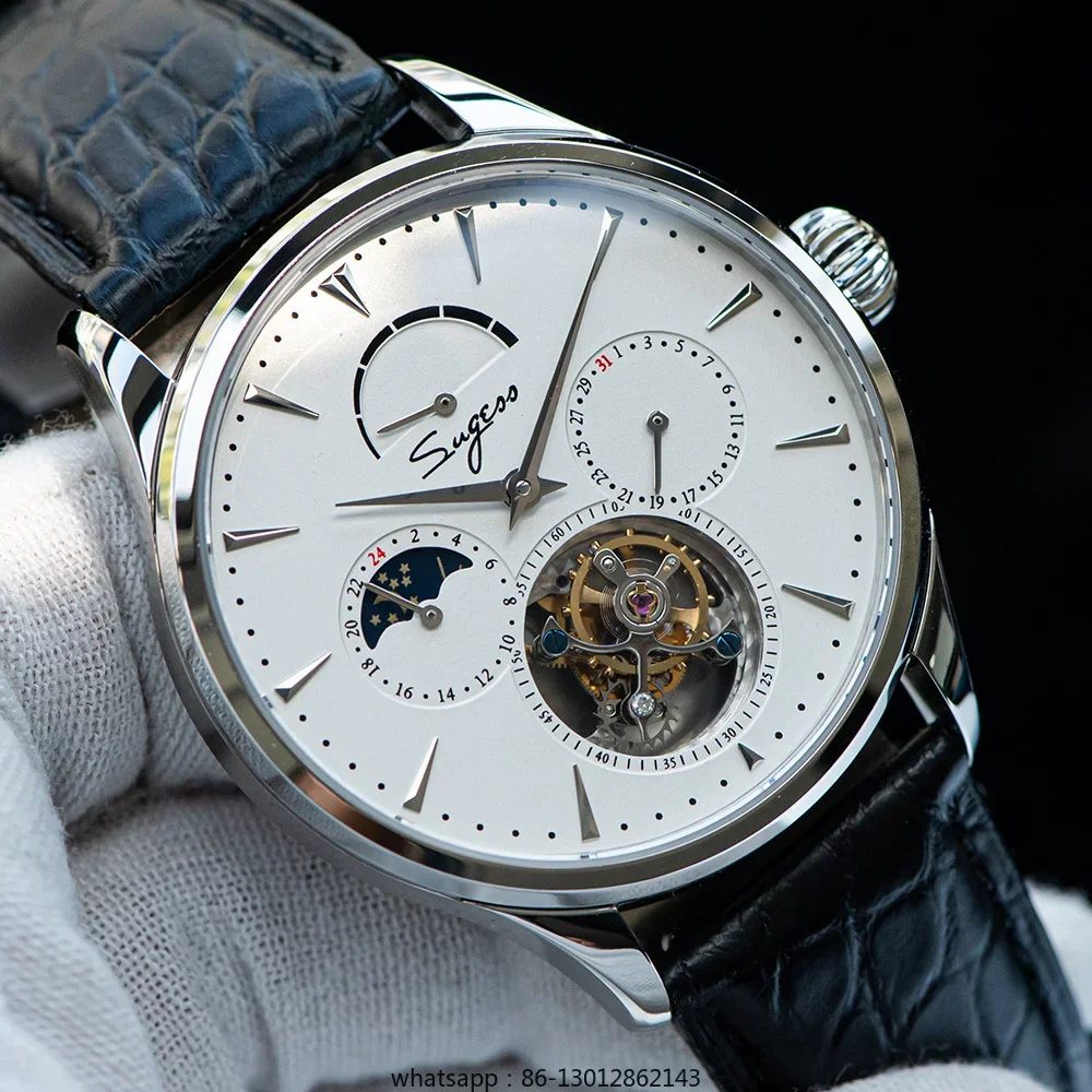 Tourbillon Movement Watch - 8007 Tourbillon-uurwerk Multifunctioneel mechanisch herenhorloge Modieus