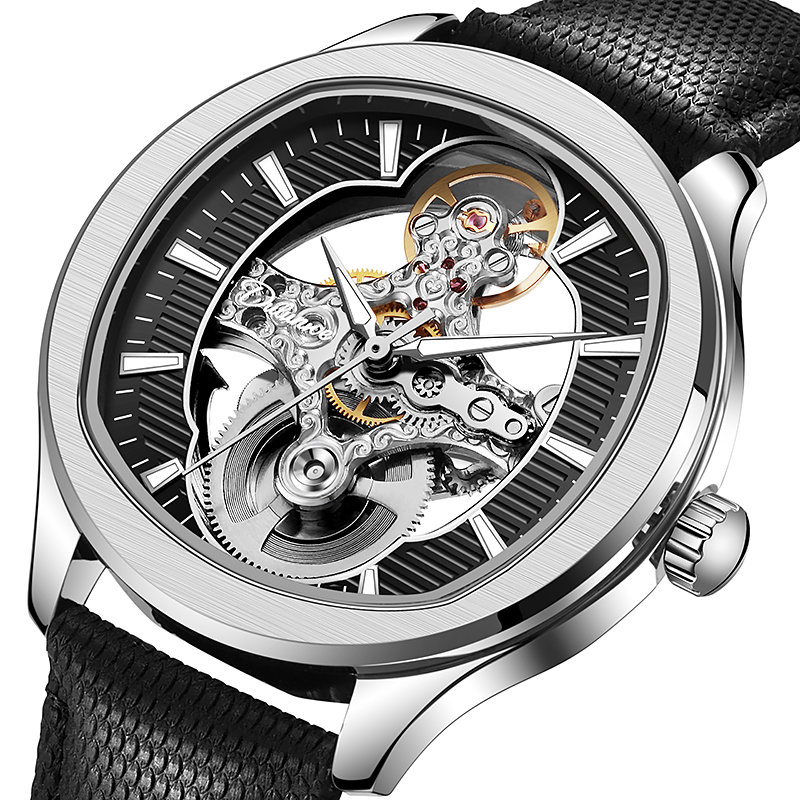 Tourbillon Movement Watch - Lnverted Tourbillon Design horloge lederen band