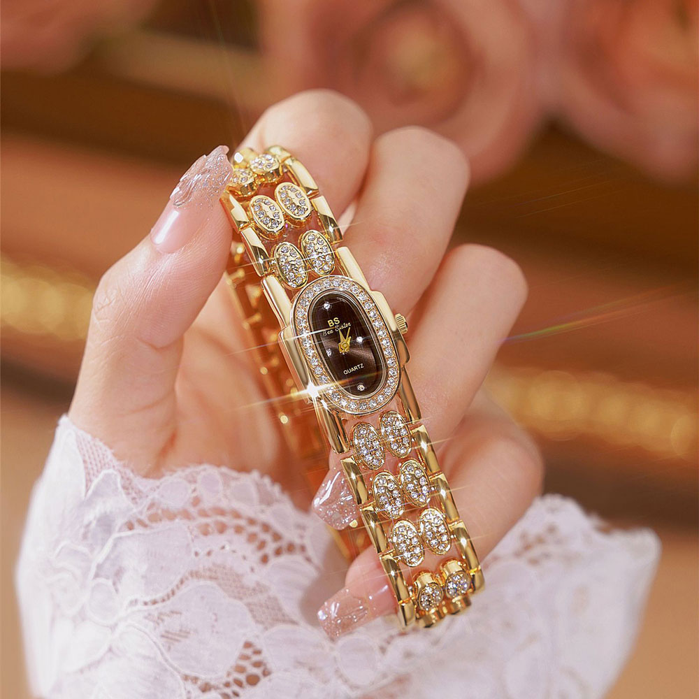 Luxury Watch Diamond - Modehorloges Gouden armband Roestvrij staal Quartz