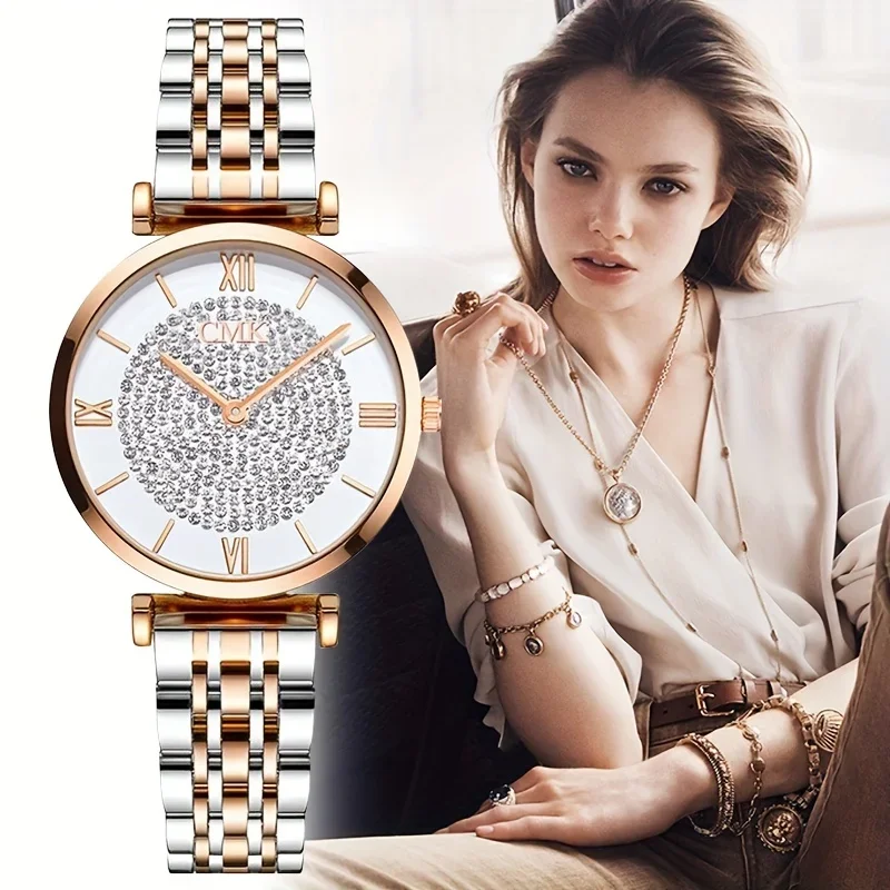 Luxury Watch Straps - Luxueus Vintage Romeinse Cijferwijzerplaat Quartz Horloge