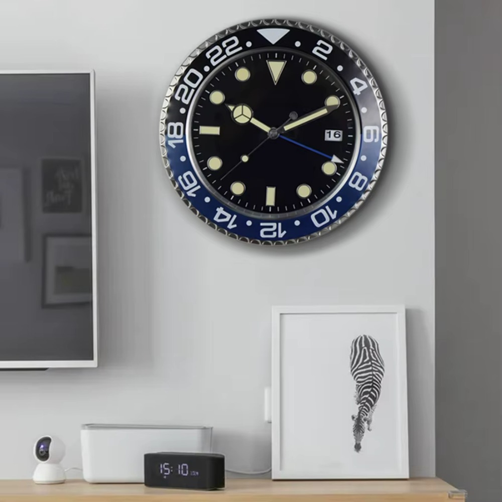 Luxury Watch House - 34cm Luxe Creatieve Wandklok Modern Metalen