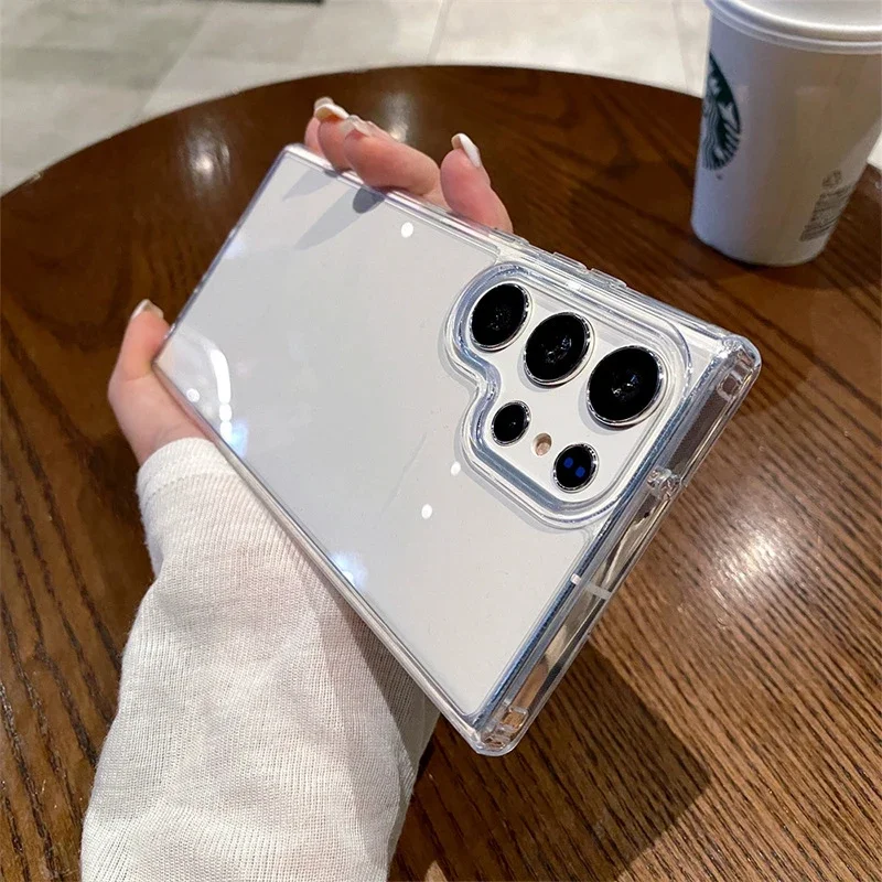 Luxury Watch Galaxy - Luxe transparante harde acryl telefoonhoes voor