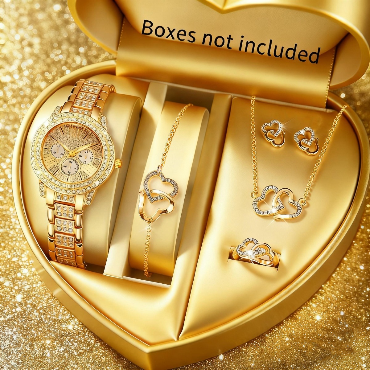 6 STKS Luxe Strass Vrouwen Hor - Luxury Watch Storage recensie en prijs