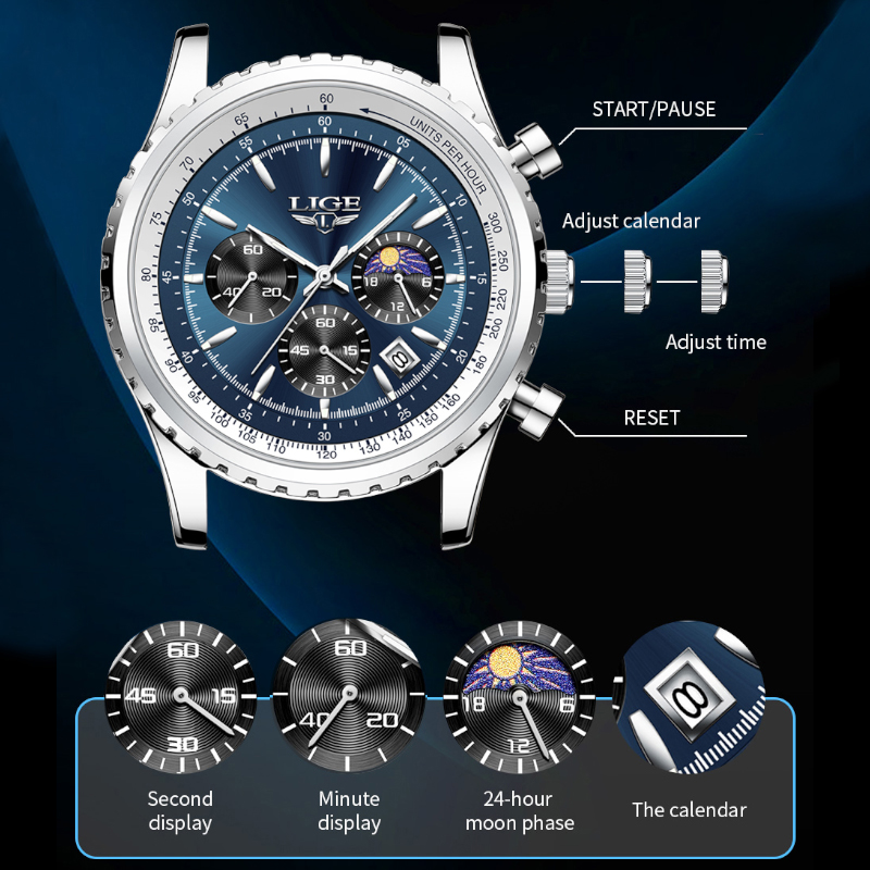 Lige Merk Luxe Quartz Man Horl - Luxury Watch Manufacturers recensie en prijs