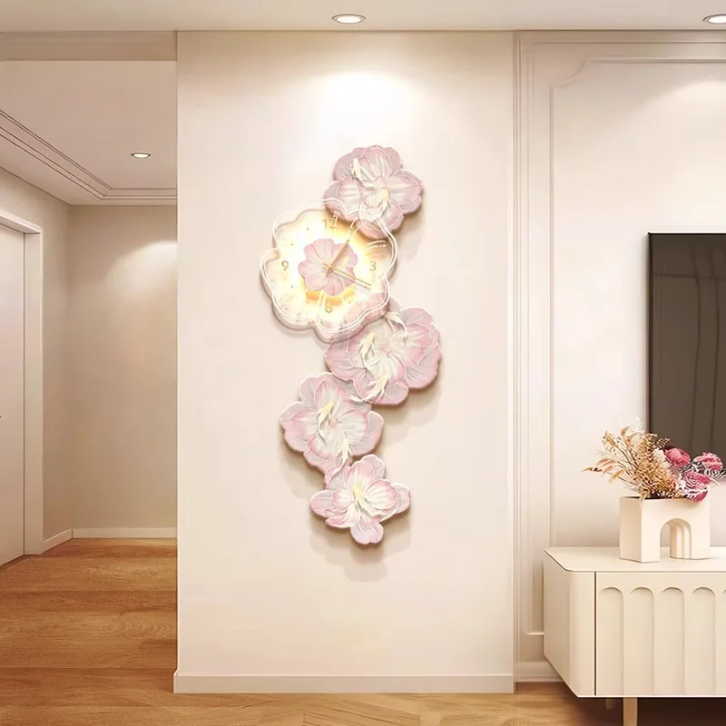Roze Bloem Licht Luxe Wandklok - Luxury Watch House recensie en prijs