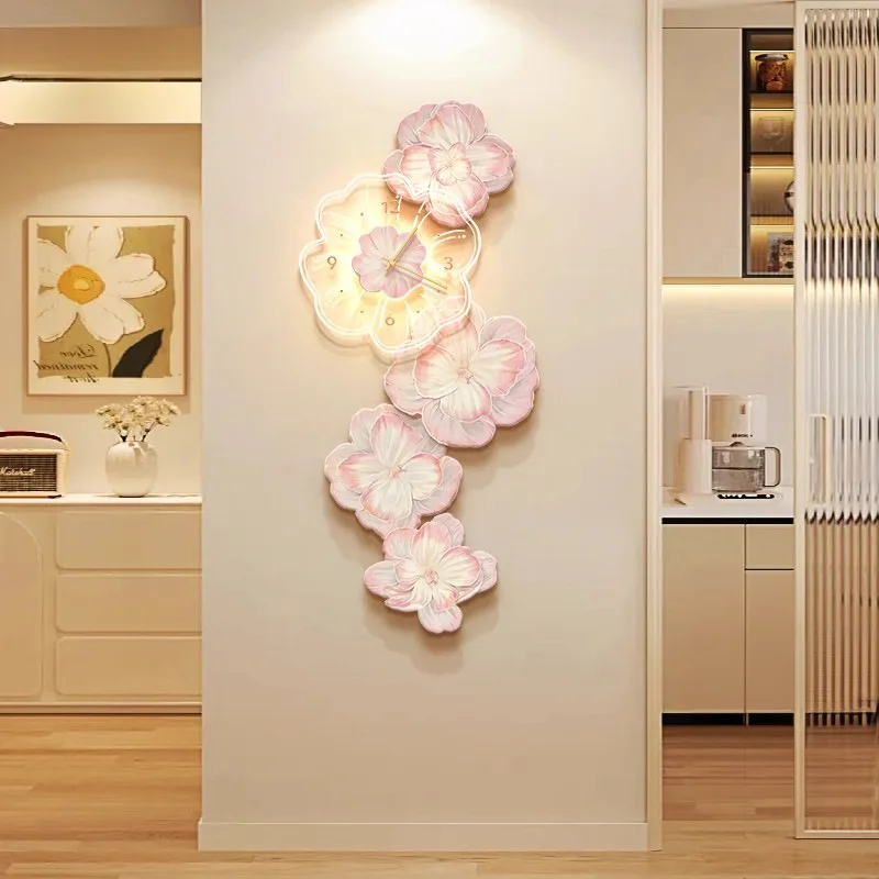 Roze Bloem Licht Luxe Wandklok - Luxury Watch House recensie en prijs