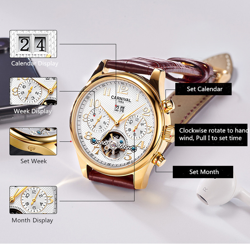 Carnaval Merk Luxe Tourbillon  - Luxury Watch On Sale recensie en prijs