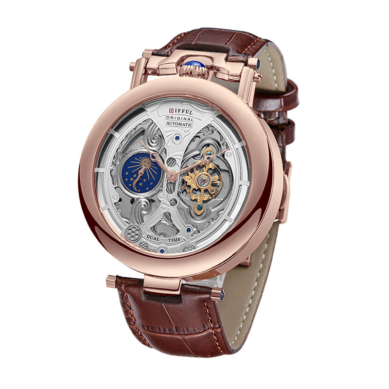 DIFFUL Luxe grote skelet wijze - Tourbillon Movement Watch recensie en prijs