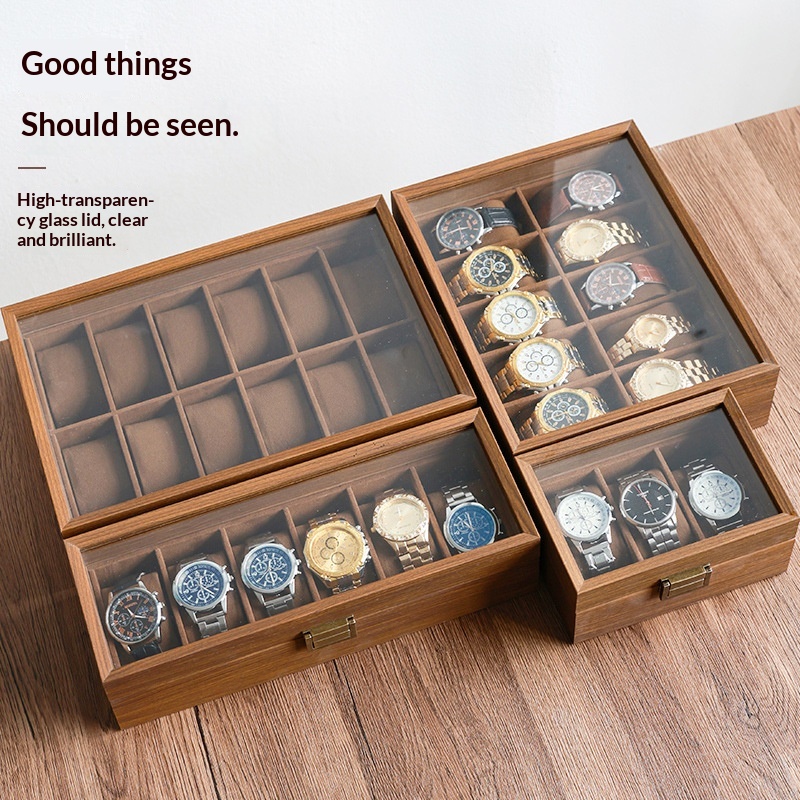Zwart walnoothouten horloge-op - Luxury Watch House recensie en prijs
