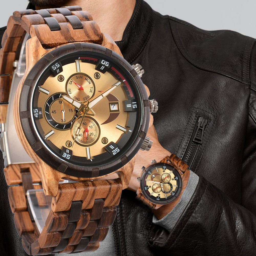 Herenhorloges Houten horlogeba - Luxury Watch Manufacturers recensie en prijs