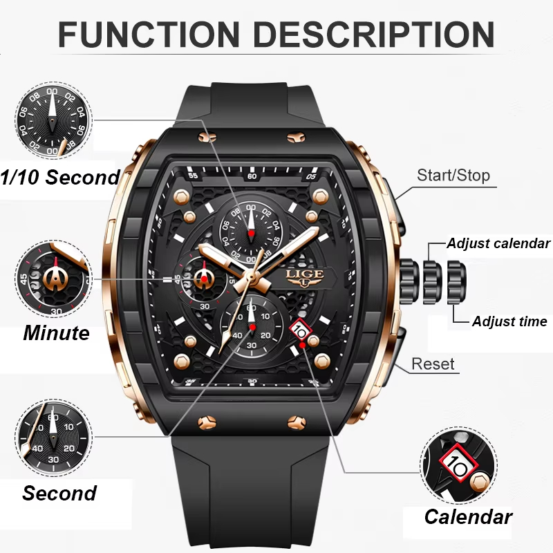 LIGE Topmerk Luxe Herenhorloge - Luxury Watch Manufacturers recensie en prijs
