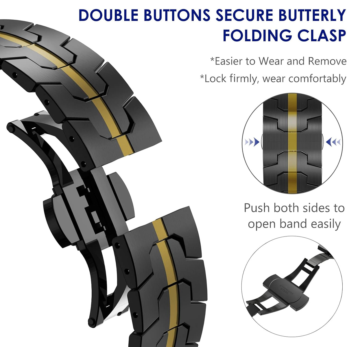 Metalen roestvrijstalen band v - Luxury Watch Galaxy recensie en prijs