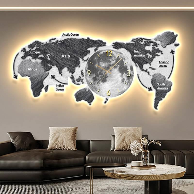 Wereldkaart Glowing Wandklok W - Luxury Watch House recensie en prijs