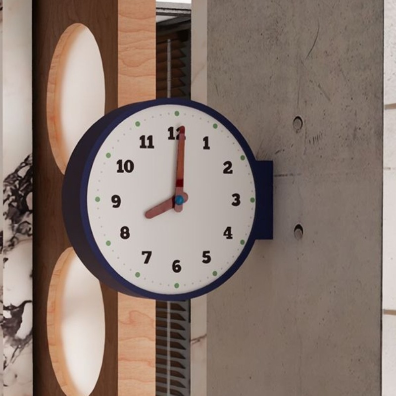 Dubbelzijdige wandklok hoek wo - Luxury Watch House recensie en prijs